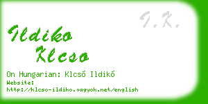ildiko klcso business card