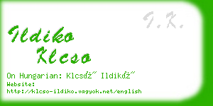 ildiko klcso business card